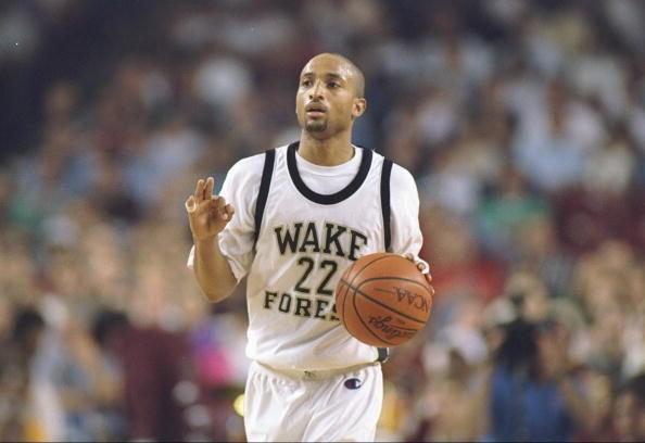 16 Mar 1995:  Guard Randolph Childress of the Wake Forest Demon Deacons in action during a playoff game against the North Carolina A&amp;T Aggies.  Wake Forest won the game 79-47. Mandatory Credit: Doug Pensinger  /Allsport