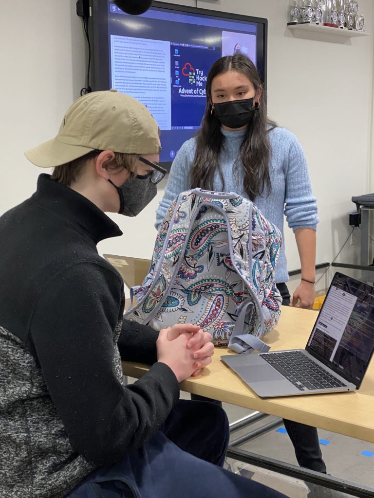 Cybersecurity Club co-captains: Grant Host ’22 and Rachel Pao ’23